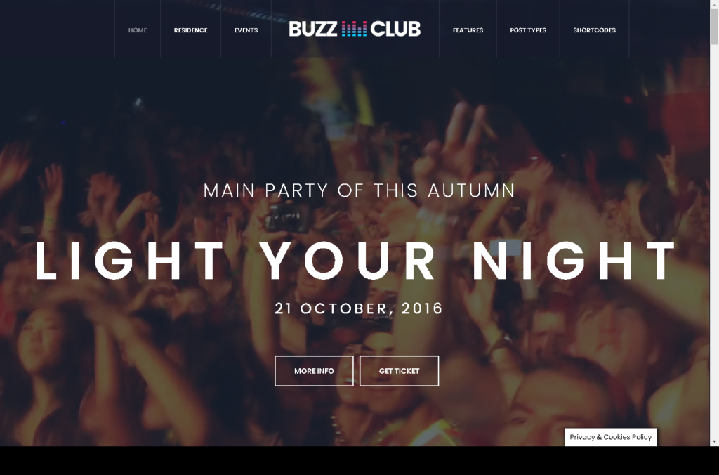 buzz club - Best WordPress Themes for Nightclubs