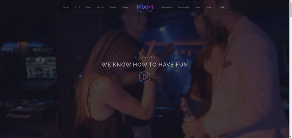 miami - Best WordPress Themes for Nightclubs
